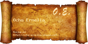 Ochs Ernella névjegykártya